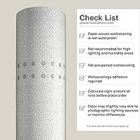 Vista 8 de Ansehan HA4001 - Revestimiento de pared hecho a mano con rayas de 36 pulgadas de ancho x 8 yardas de largo, texturizado, moderno, no prepegado, Gris