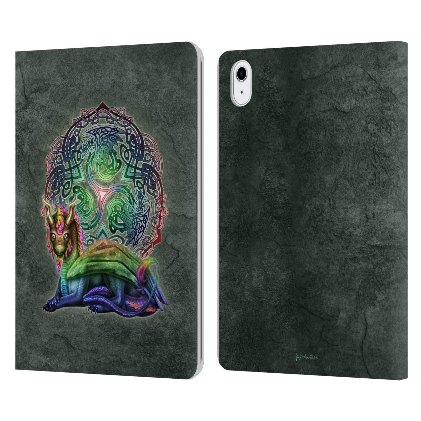 Carcasa de Cuero iPad Air 2022 Brigid Ashwood Dragón Celta Funda Libro 7