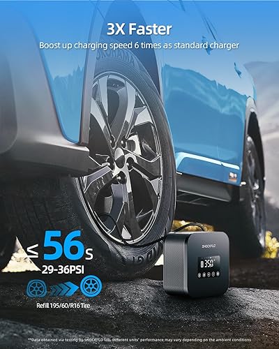 Miniatura 5 de Nivel 2 Cargador EV 40Amp 240V, 150PSI Inflador de Neumáticos Compresor de Aire Portátil para Coche, Banco de Energía Temporal