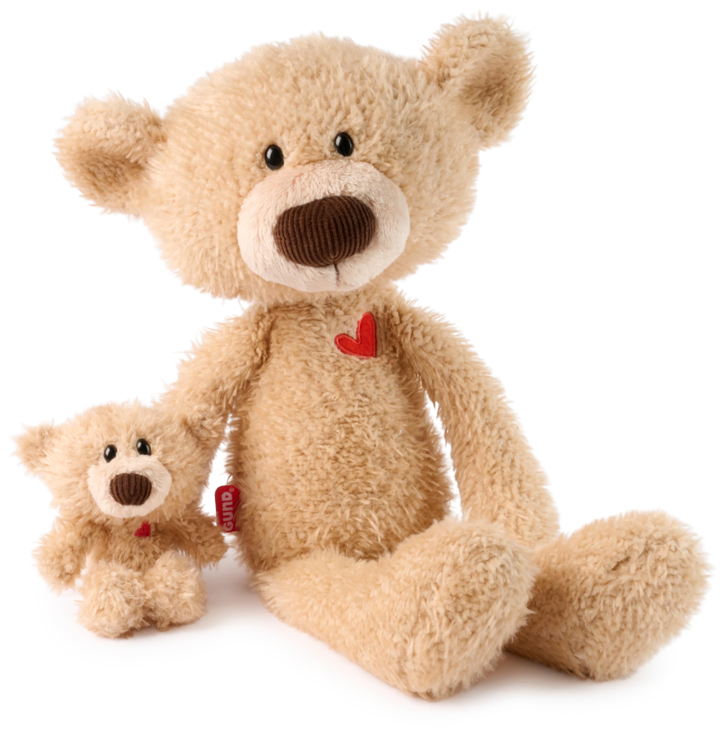 GUND Near or Far Bears, Premium Large & Small Teddy Bears with Voice Recording Capability, Stuffed Animals for Ages 1 and Up, Brown, 16”