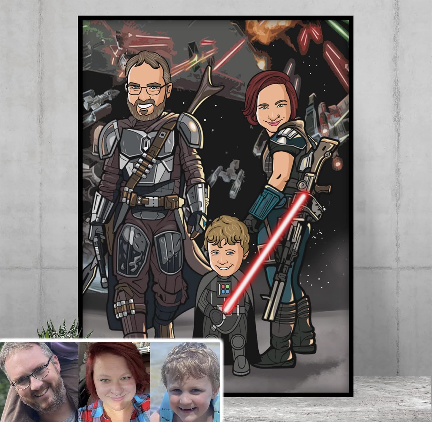 Unique Cartoon Portrait of Yourself in the Style of a Popular Animated TV Show - Personalized Hand-Drawn Artwork by iToonify with Customization and Printing Options. Star Cartoon Family Portrait and Wars Cartoon Style.