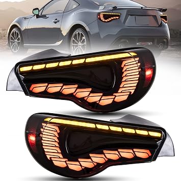 VLAND Taillight Fit for Toyota 86 1st Gen 2012-2020, Subaru BRZ 2013-2020, Scion FR-S 2013-2020, with Startup Animation, Smoked