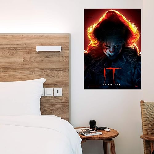 Miniatura 4 de MIGHTYPRINT Capítulo 2  Pennywise el payaso bailarín  Luces muertas  Stephen King Horror  Arte de pared duradero de 17 x 24 pulgadas  NO hecho de