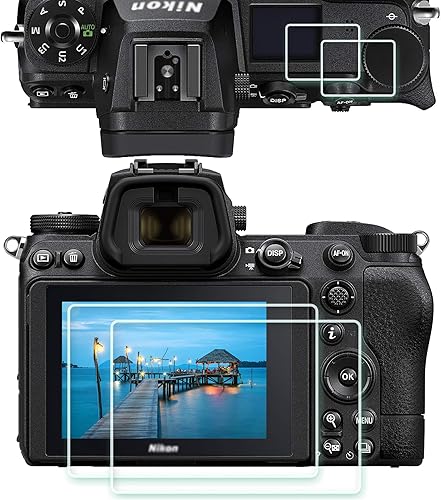 Z7 Z6 top + protector de pantalla 2 + 2 unidades, protector de pantalla para cámaras digitales SLR Nikon Z 7II Z7 II Z 6II Z6 II FX 0.012 in 9H