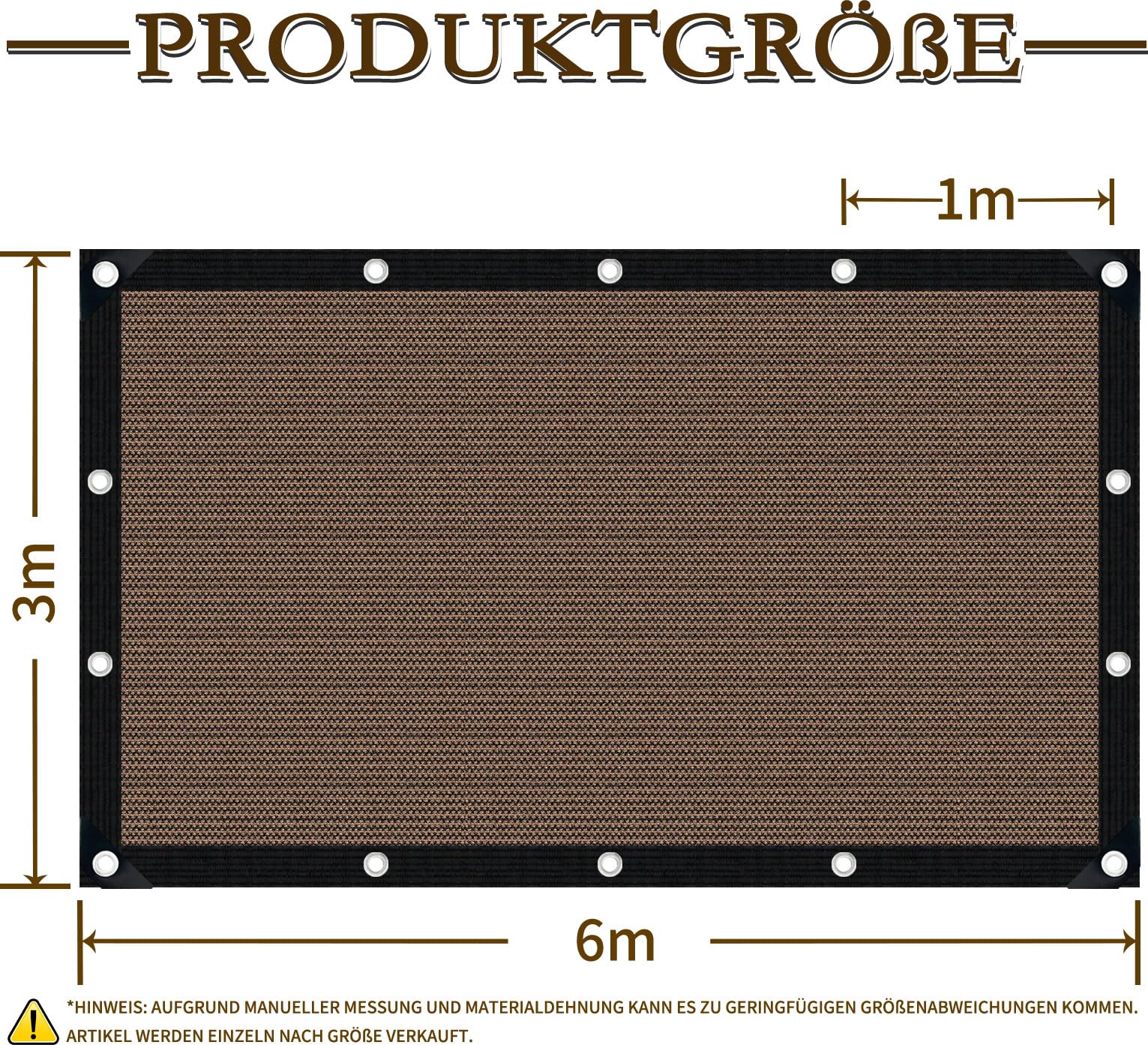 Malla Sombra Perforada HDPE para Jardín Balcón Invernadero Gallinero | Toldo de HDPE, resistente a los rayos UV, transpirable, duradero, reutilizable, ojales – para patio/balcón/casa de cristal.