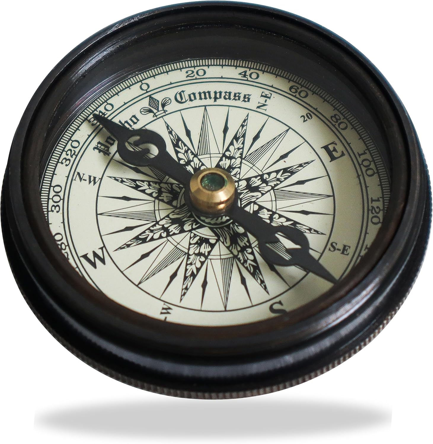 Nautical Antique Flat Compass for Direction Finding Gifts for Birthday Graduation Baptism Anniversary Used on Hiking Trekking Adventure (US Navy Maritime Marine Compass)