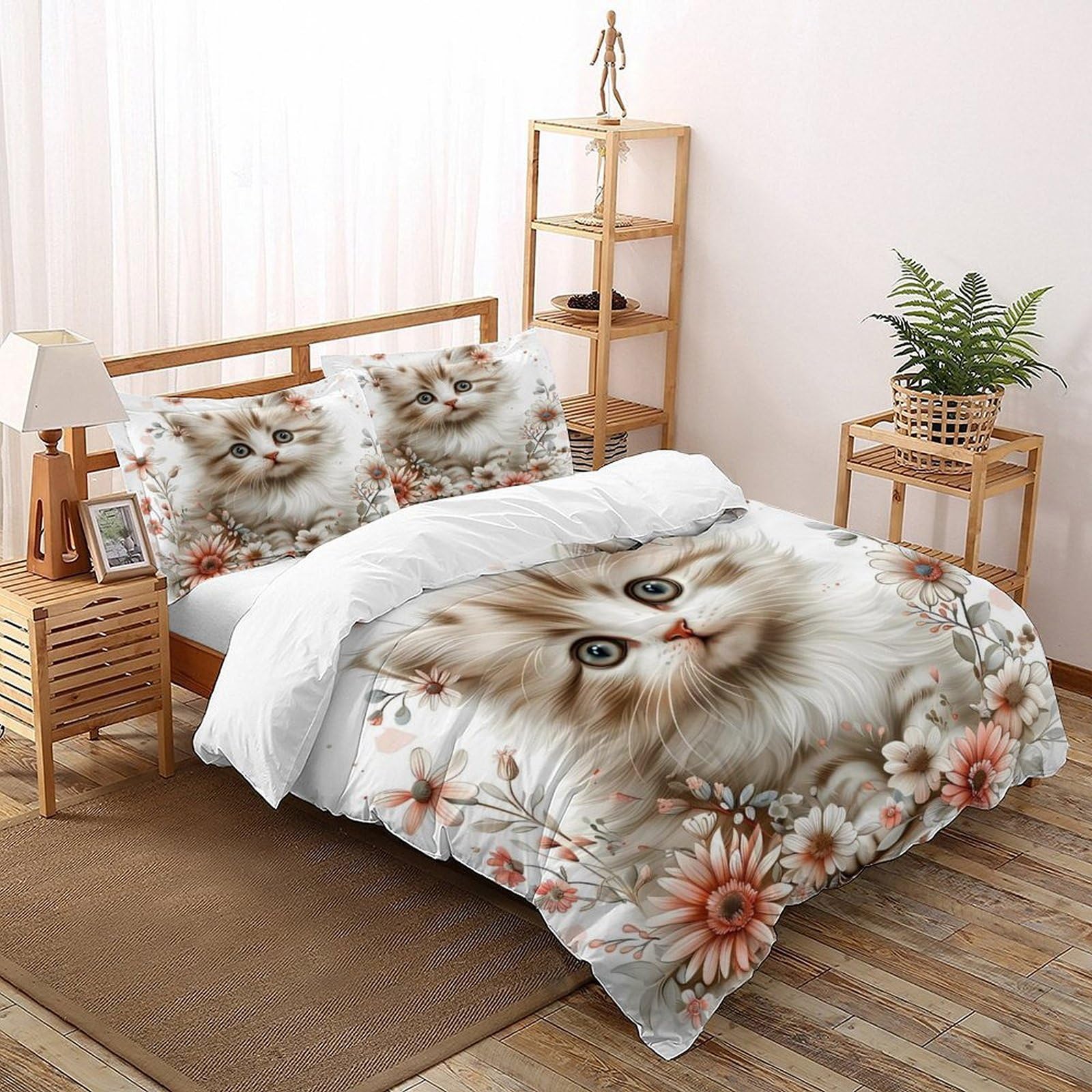 Parure de lit adulte animal theme avec housse couette fermeture éclair