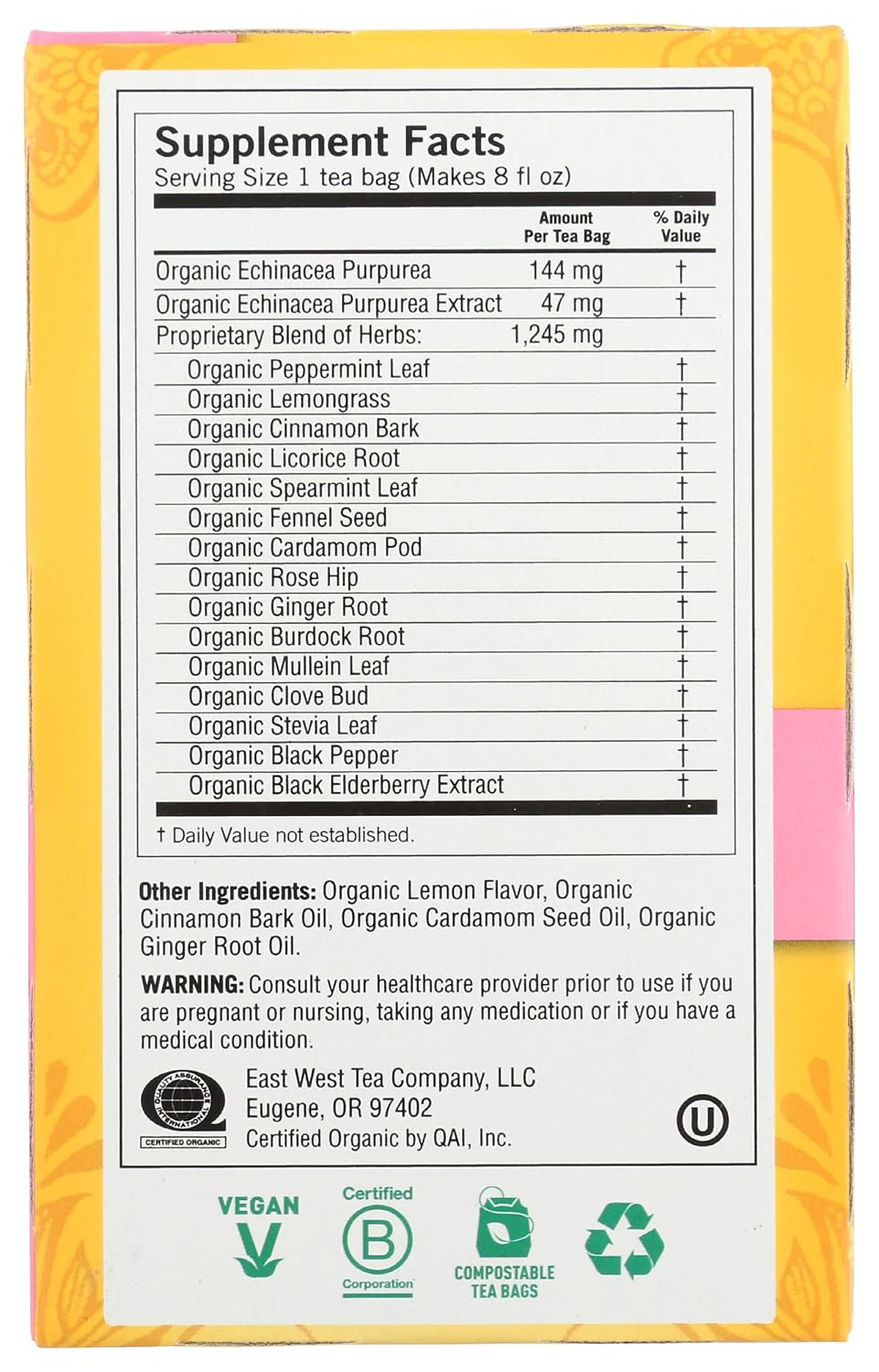 Yogi Tea, Echinacea Immune Support, 16 Count
