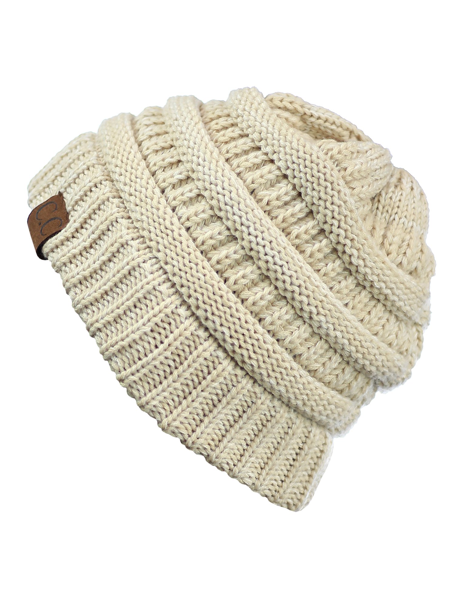 C.C Trendy Warm Chunky Soft Stretch Cable Knit Beanie Skully, Winter Mint, One Size — view 43
