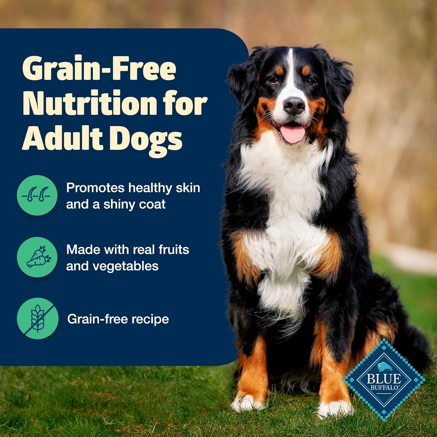 Blue Buffalo Freedom Grain-Free Dry Dog Food, Complete & Balanced Nutrition for Adult Dogs, Made in the USA with Natural Ingredients, Lamb & Potatoes, 11-lb Bag