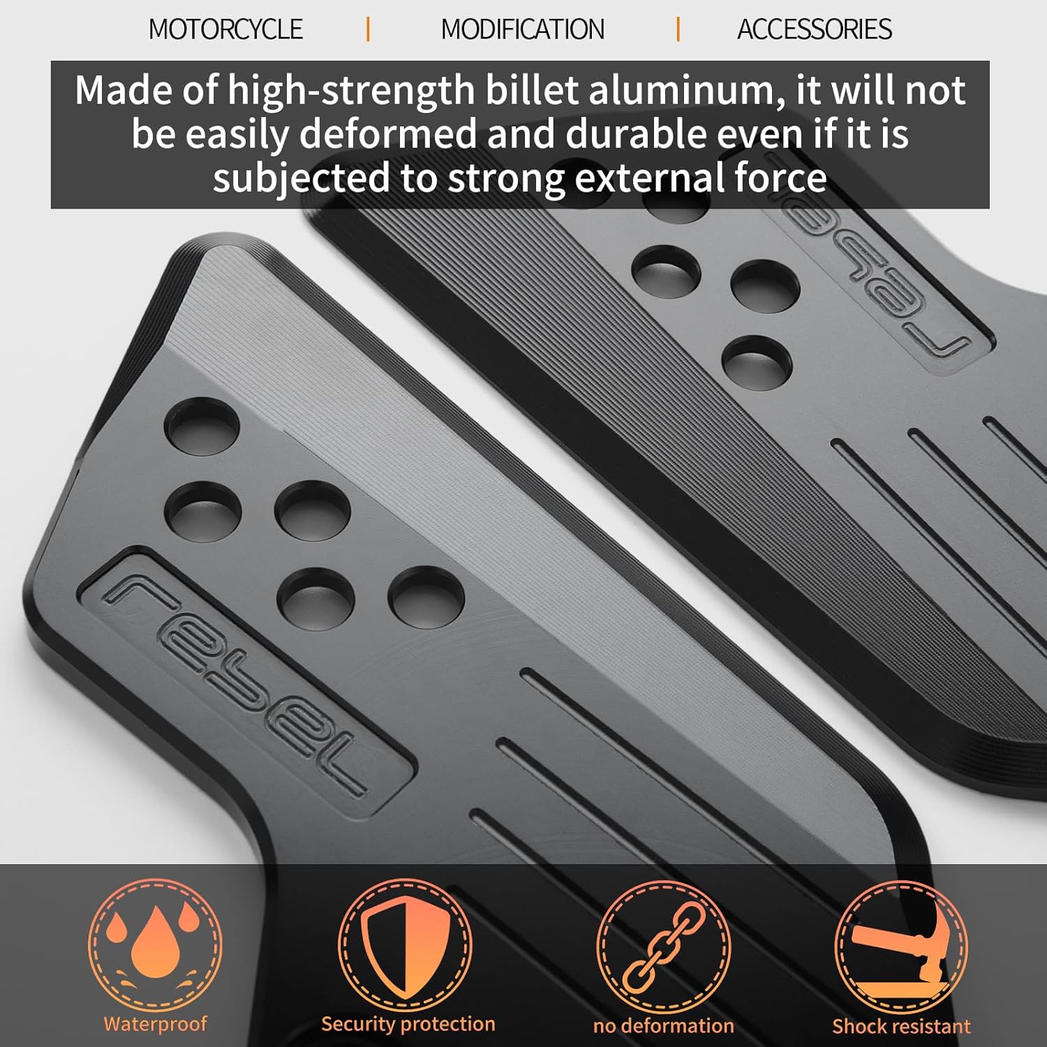 WOOGA Motorcycle Front Footpeg Protection Cover Foot Peg Footrest Set Hold Plate Guard Protector fit for Ho&n&da Rebel CMX1100 /DCT Accessories 2021-2025