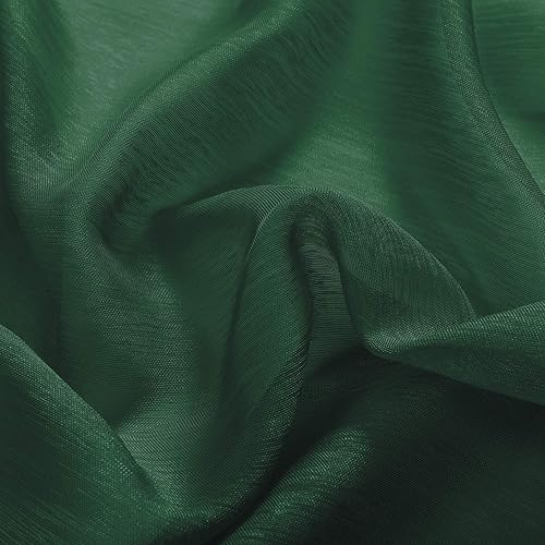 Miniatura 7 de DONREN 2 paneles de cortina de gasa semitransparentes texturizados para ventana de cocina, pequeñas ventanas cortas, cortinas suaves de lujo con