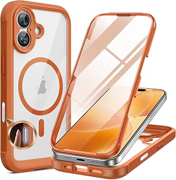 Miracase for iPhone 17 Case,Full Body Bumper with Glass Screen Protector