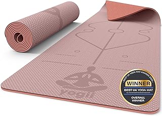 Yogii Yoga Mat – Non-Slip 6mm Thick TPE & Travel-friendly Yoga Mat – Perfect for Home & Gym Exercise Fitness & Pilates – W…