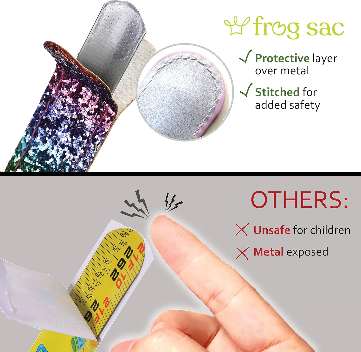 FROG SAC 6 Glitter Slap Bracelets for Girls, Sparkly Snap Bracelet Pack for Kids, Cute 90s Y2K Sparkle Bracelets (Pink,Purple,White,Black,Gold)