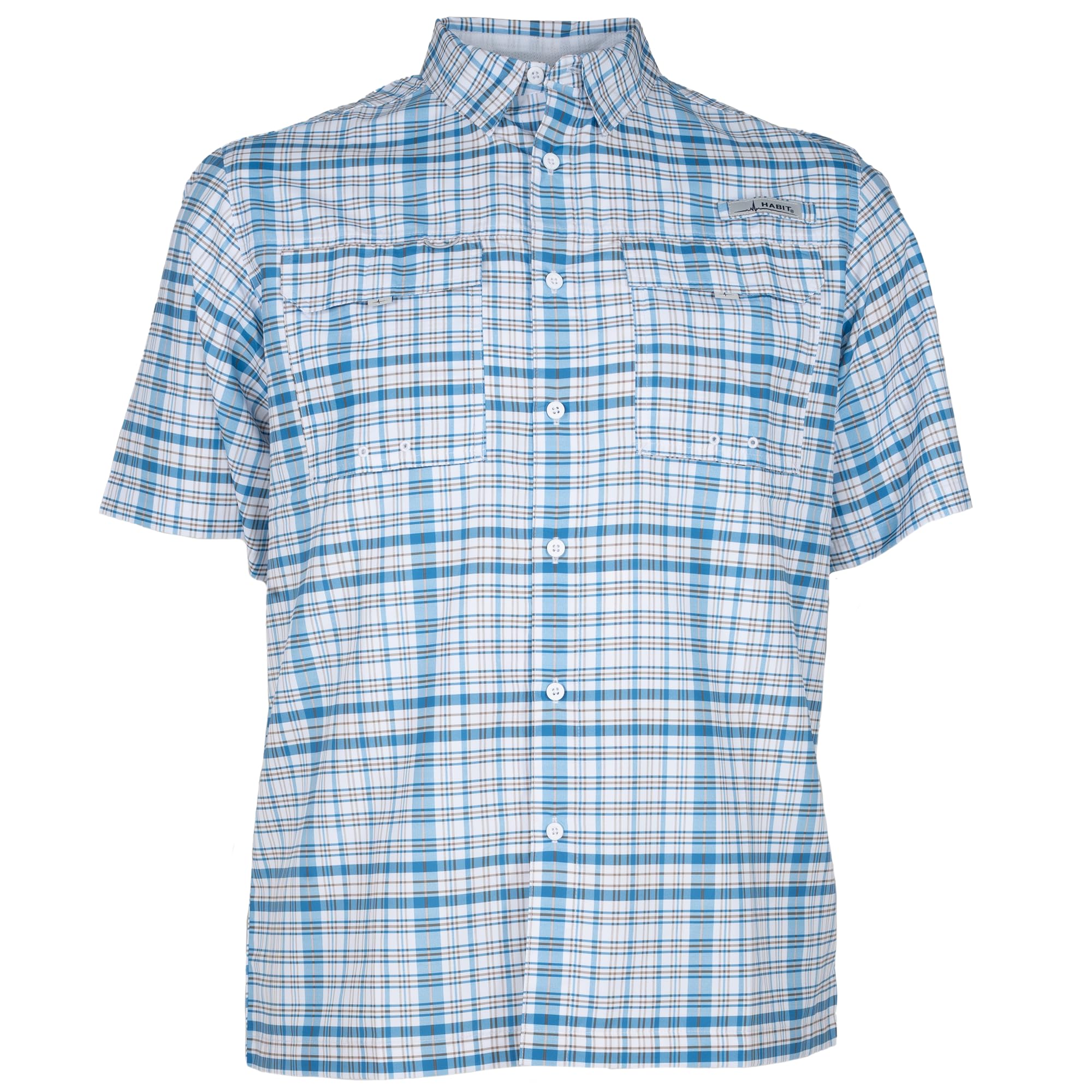 HABIT Men’s Fourche Mountain Short Sleeve River Guide Fishing Shirt - UPF 40+ UV Protection