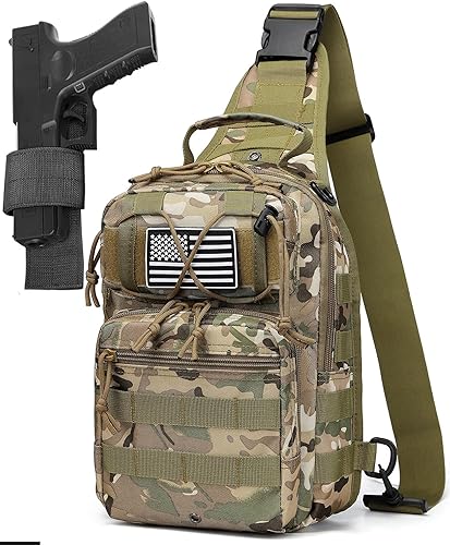 HPDF Mochila táctica tipo bandolera militar para hombre, bolsa cruzada de un hombro, 10L, Cp Ocp Camo