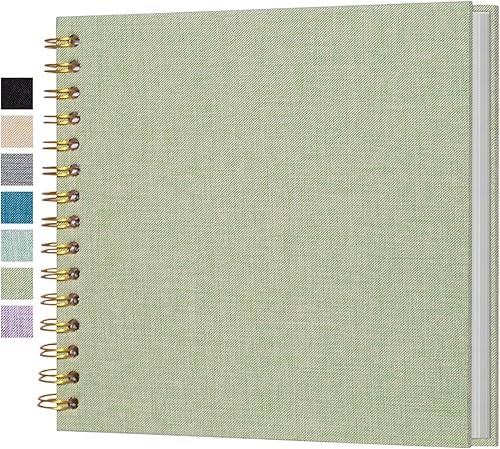 Miniatura 23 de Álbum de fotos autoadhesivo para scrapbook, páginas grandes, libro de recortes de lino, con capacidad para fotos de 2 x 3, 4 x 6, 5 x 7, 8 x 10