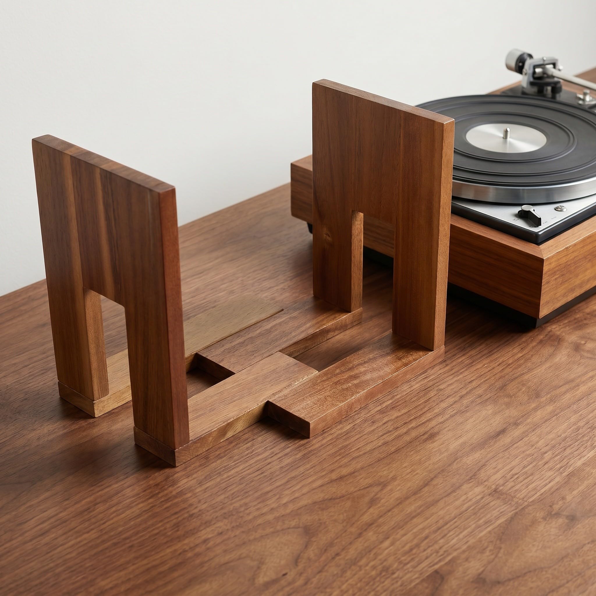 Kisangel Estante ajustable para discos de vinilo - Organizador expandible para discos de vinilo que mantiene los álbumes en posición vertical - Soporte de madera para libros y revistas en el hogar y