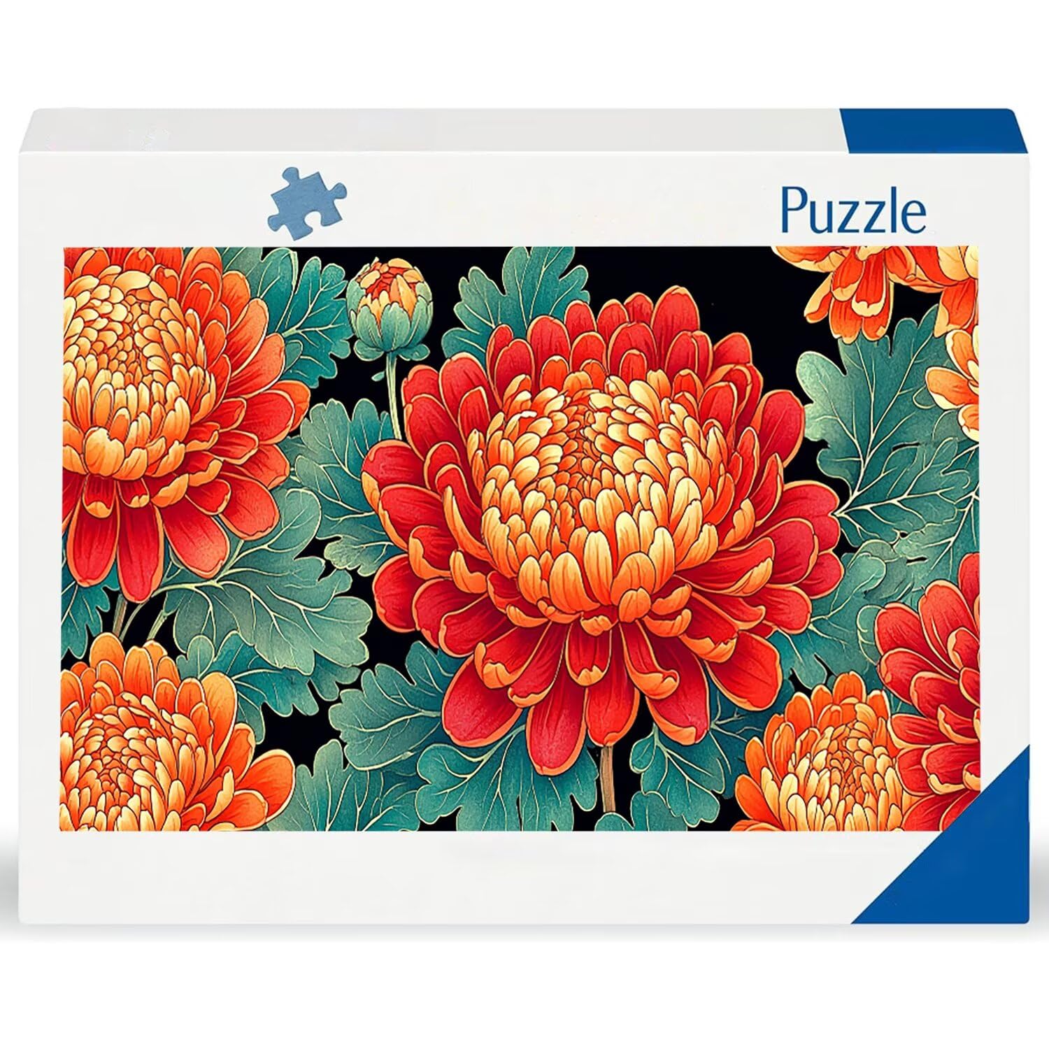 Puzzle de Madera para Adultos 1312 Piezas - Crisantemo, Obra de Arte de Juego de Rompecabezas para Adultos, Puzzle de Impresión de Alta Definición Multicolor, Pasatiempo Creativo Regalo b-573
