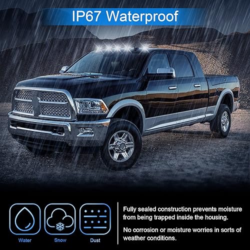 Miniatura 38 de Luz LED para techo de cabina compatible con Ram 1500 2500 3500/2011-2018 Ram 4500 5500 2003-2018, 5 piezas de luz de liquidación de cabina ámbar