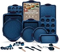 Vista 1 de BAKKEN Kitchen Juego de sartenes para hornear - Recubrimiento antiadherente, juegos de utensilios para hornear de acero al carbono con asas