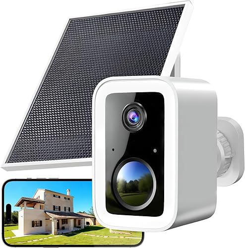 Miniatura 7 de Paquete de 2: cámaras de seguridad inalámbricas para exteriores, sin suscripción, cámaras inalámbricas para seguridad del hogar, foco integrado y