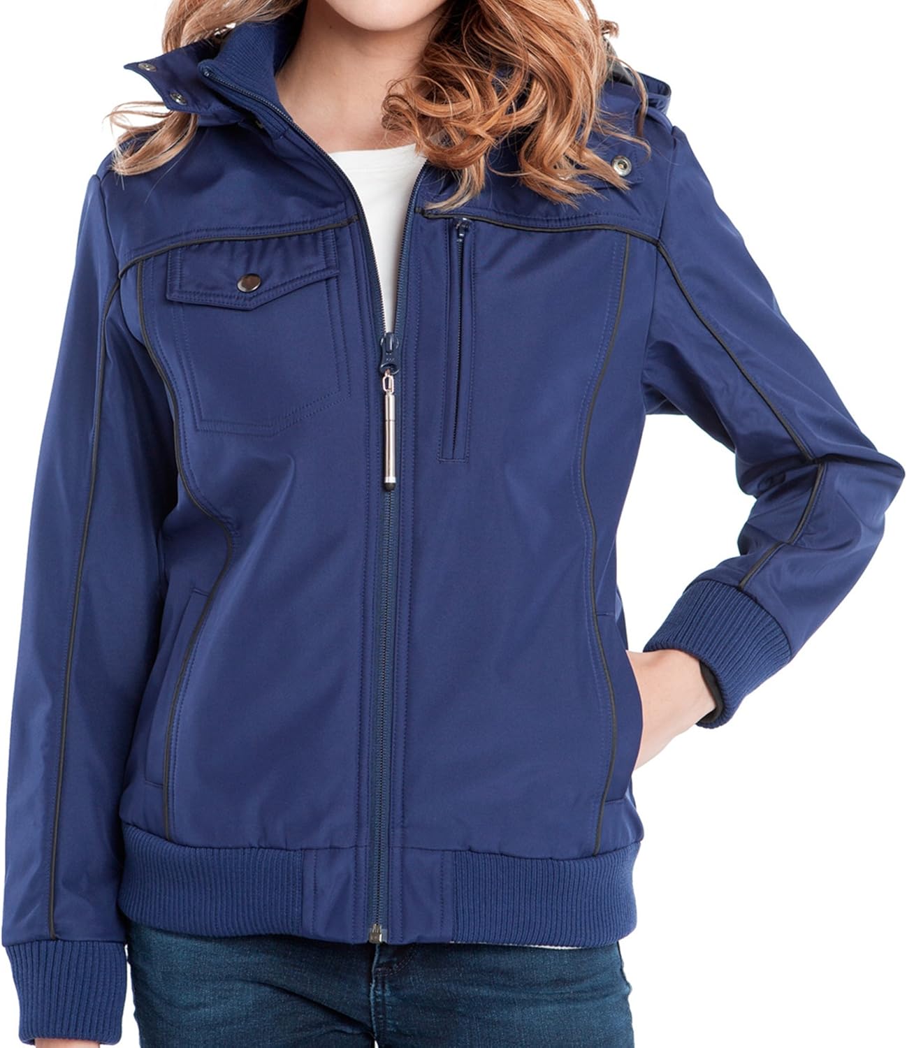Baubax Travel Jacket Bomber Female Blue Medium