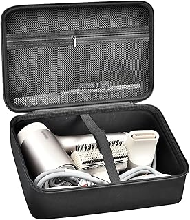 Hair Dryer Case Holder for Shark HD112BRN Hair Blow Dryer HyperAIR IQ 2-in-1 Concentrator, Blow Dryers Storage Pouch Bag for Dyson/for Shark Flexstyle Styler Attachments and Clips, Black-Box Only