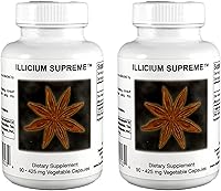 Vista 1 de Supreme Nutrition Illicium Supreme, 90 cápsulas vegetarianas de anís estrellado puro Paquete de dos