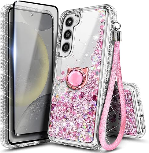 Miniatura 300 de NGB Supremacy Funda compatible con Samsung Galaxy S22 Plus (5G de 6.6 pulgadas) con protector de pantalla (cobertura máxima, TPU flexible), soporte