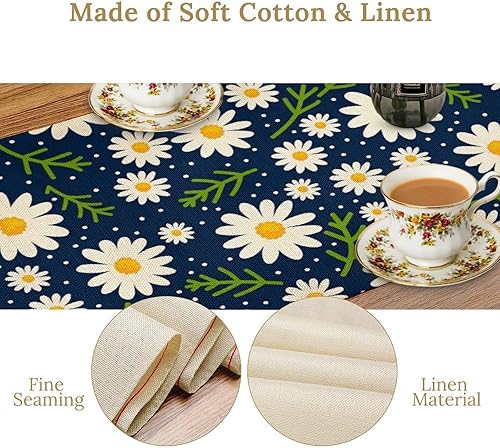 Miniatura 269 de Camino de mesa ondulado de los años 70, retro, hippie abstracto, vintage, verde, rosa, con estampado de ondas para el hogar, cocina, comedor, patio,