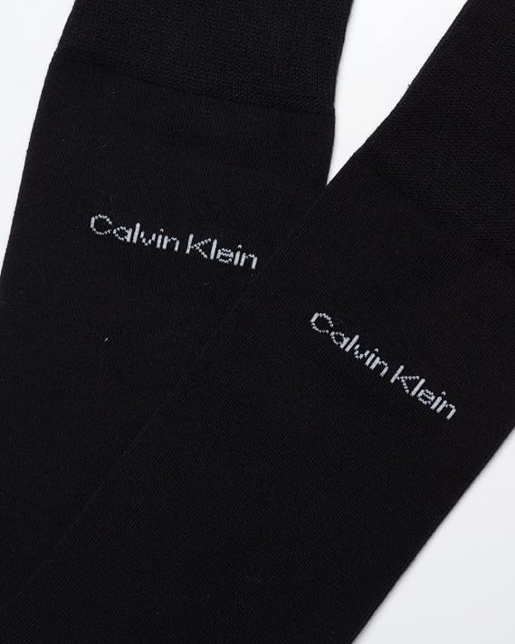 Calvin Klein Mens Dress Socks Egyptian Cotton Blend Cushioned Crew Socks | Fine Egyptian Cotton Blend, Stay-Up Cuff, Reinforced Heel and Toe, Cushioned Comfort, Crew Length for Casual and Workwear