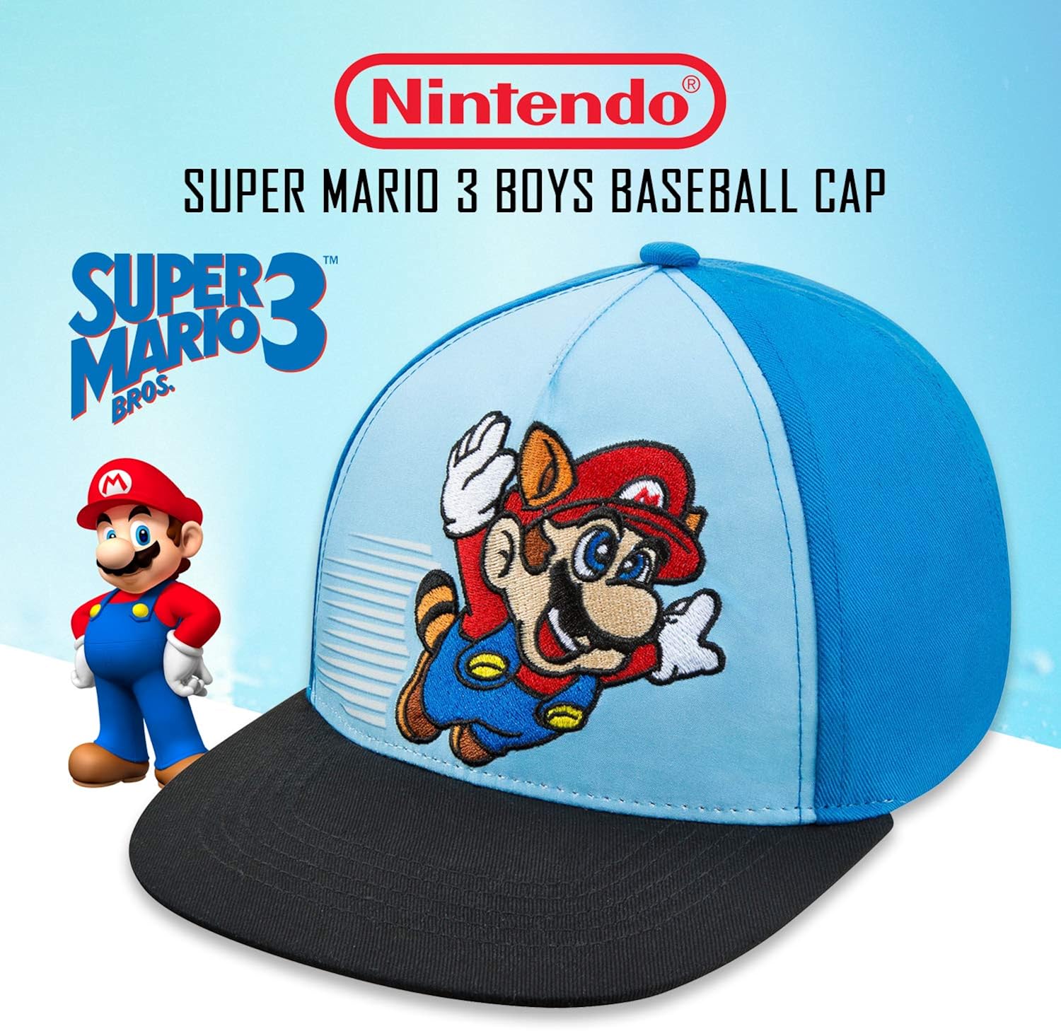 Nintendo Super Mario Boys Hat Baseball Cap Age 4-7
