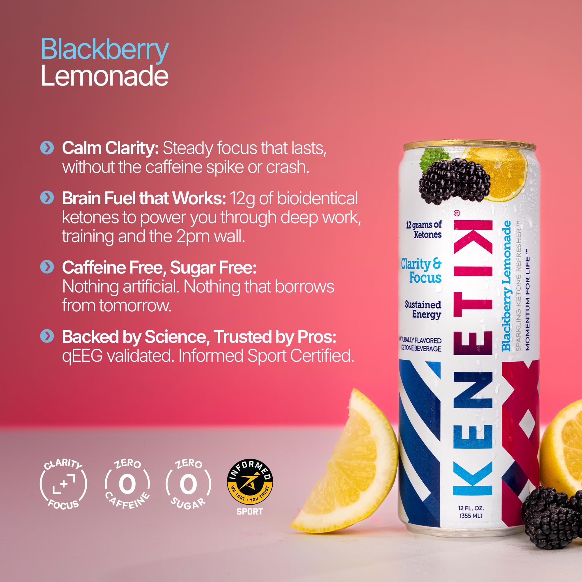 Amazon.com : Kenetik Ketone Focus Drink - Plant-Based D-BHB