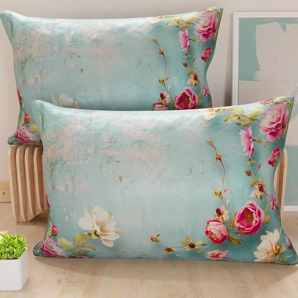 PETTI Artigiani Italiani - Paire de taies d'oreiller 30 x 50 cm en Microfibre, Coussins d'ameublement, canapé, Salon, 2 Housses de Coussin, taie d'oreiller Shabby 345, 100% fabriqué en Italie