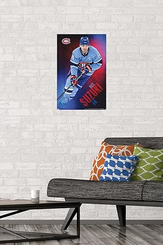 Miniatura 8 de Trends International NHL Montreal Canadiens - Póster de pared de Nick Suzuki 23, 22.37 x 34.00 pulgadas, versión enmarcada en negro