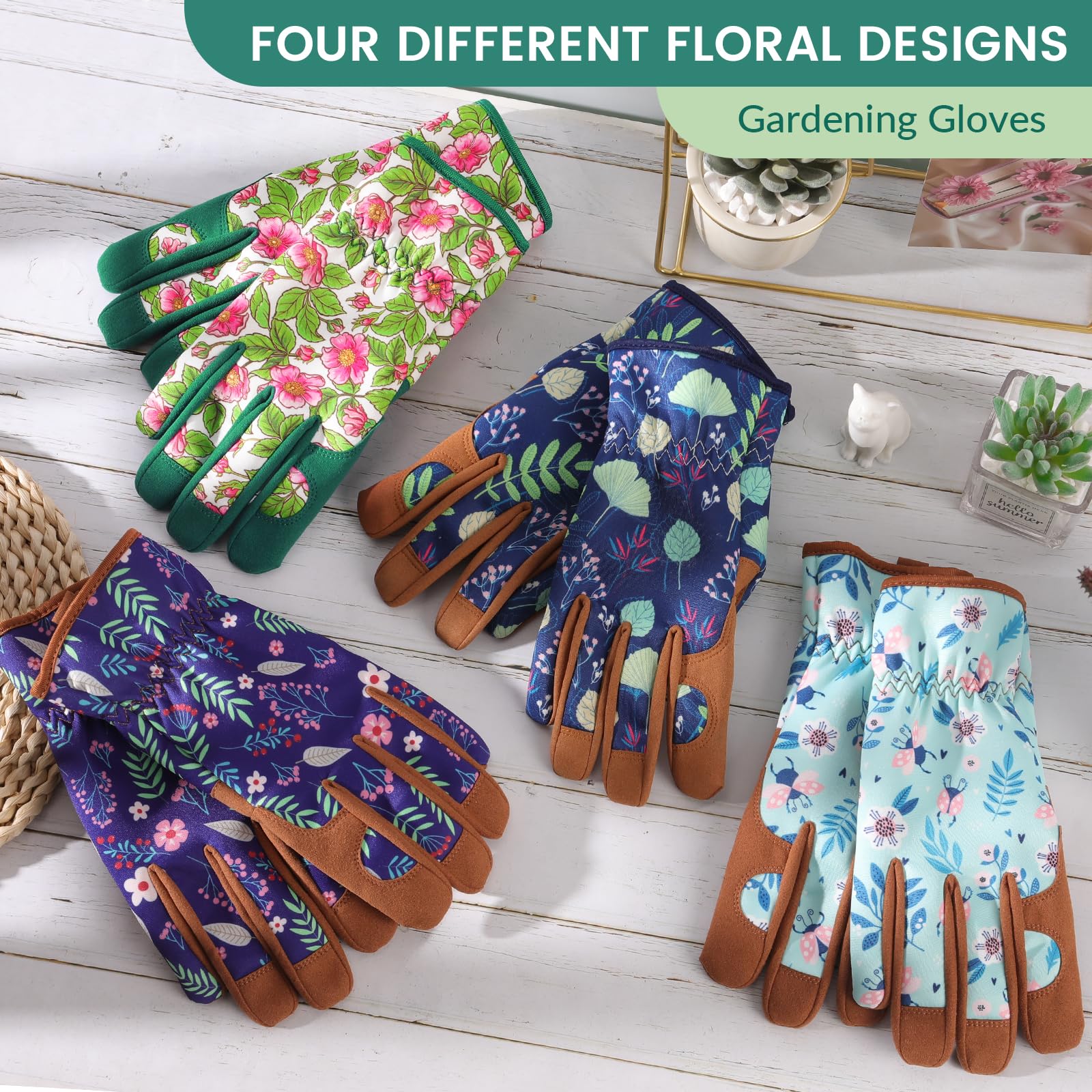 Pleneal Gartenhandschuhe Damen Gartenhandschuhe Leder Dornenhandschuhe Gartenhandschuhe Outdoor Schutzhandschuhe