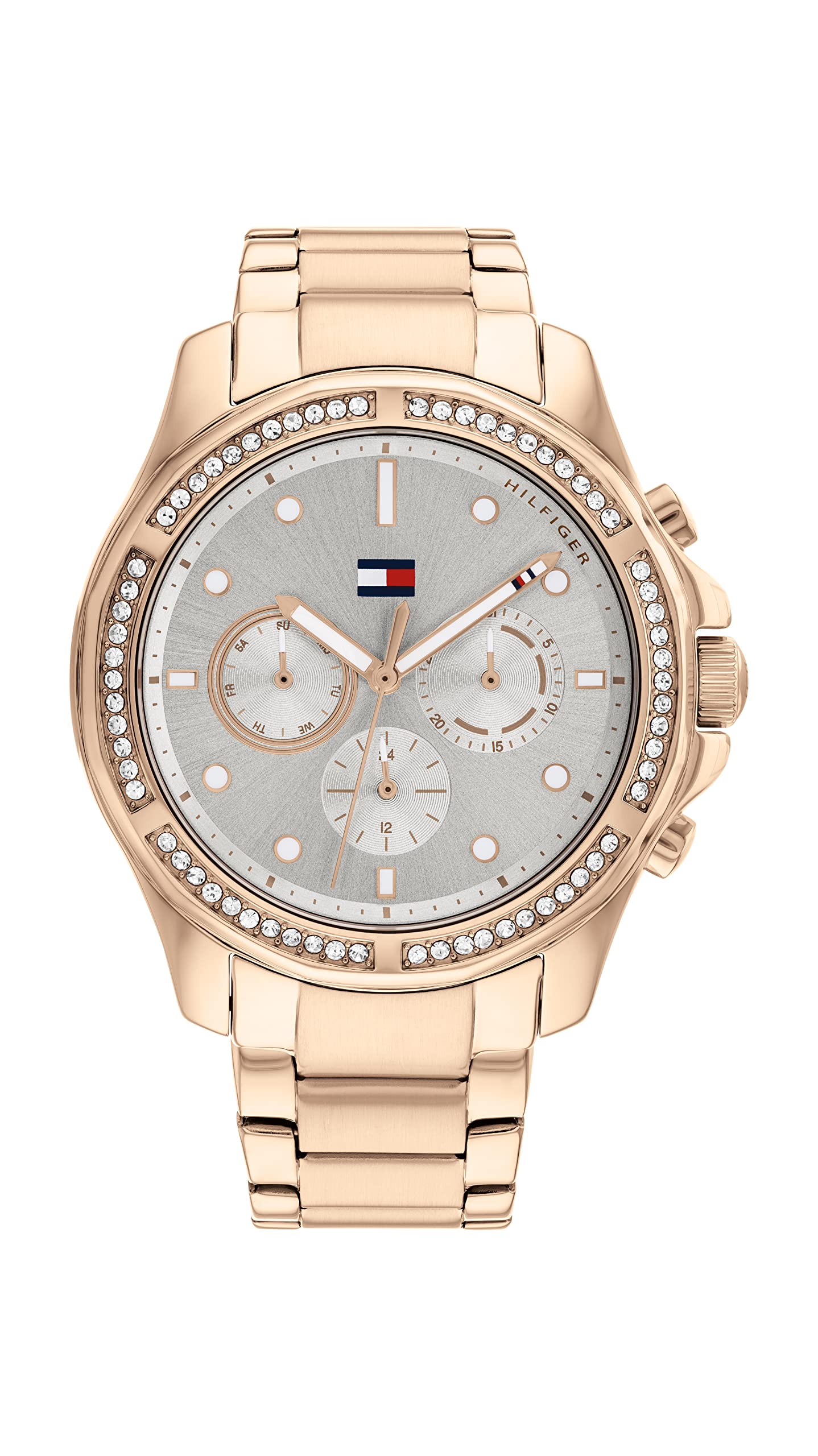 Tommy Hilfiger Quartz Multifunction Grey Dial Stainless Steel Strap Watch for Women-TH1782572 (B0C45RCKR5) Amazon Price History, Amazon Price Tracker