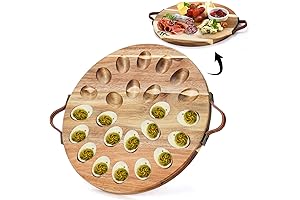 Hiceeden Acacia Wood Deviled Egg Platter: The Perfect Dish for Deviled Eggs