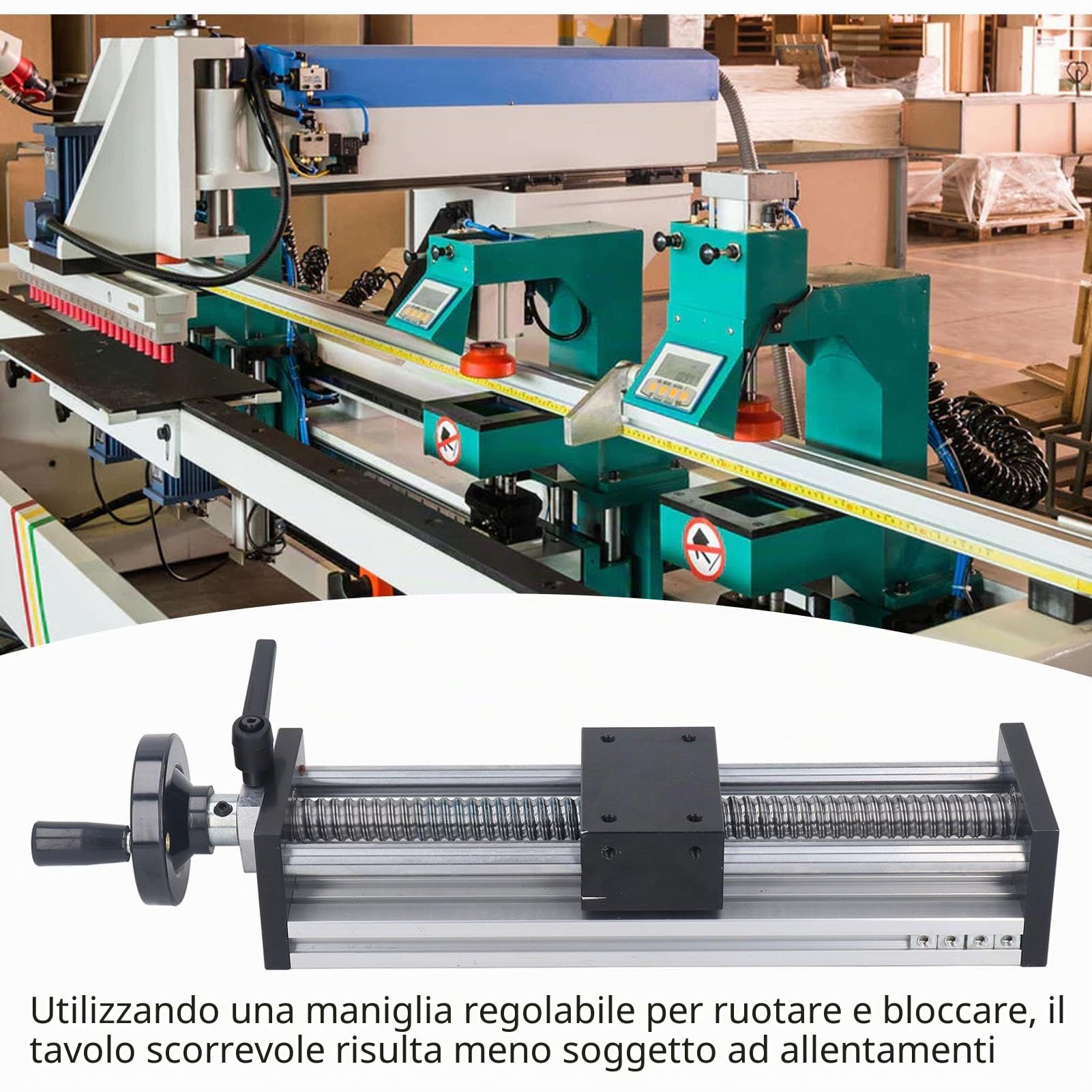 Attuatore Lineare, Tavola Scorrevole Manuale da 200 Mm Vite a Ricircolo di Sfere 1605 Guide Lineari Tavola Scorrevole con Volantino Tavolo Scorrevole Lineare