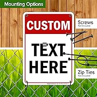 Vista 6 de Custom Sign, Custom Sign for Business, Indoor/Outdoor use. 7x10 Inches, Rust Free .040 Aluminum, Fade Resistant, Made in USA by My Sign Center