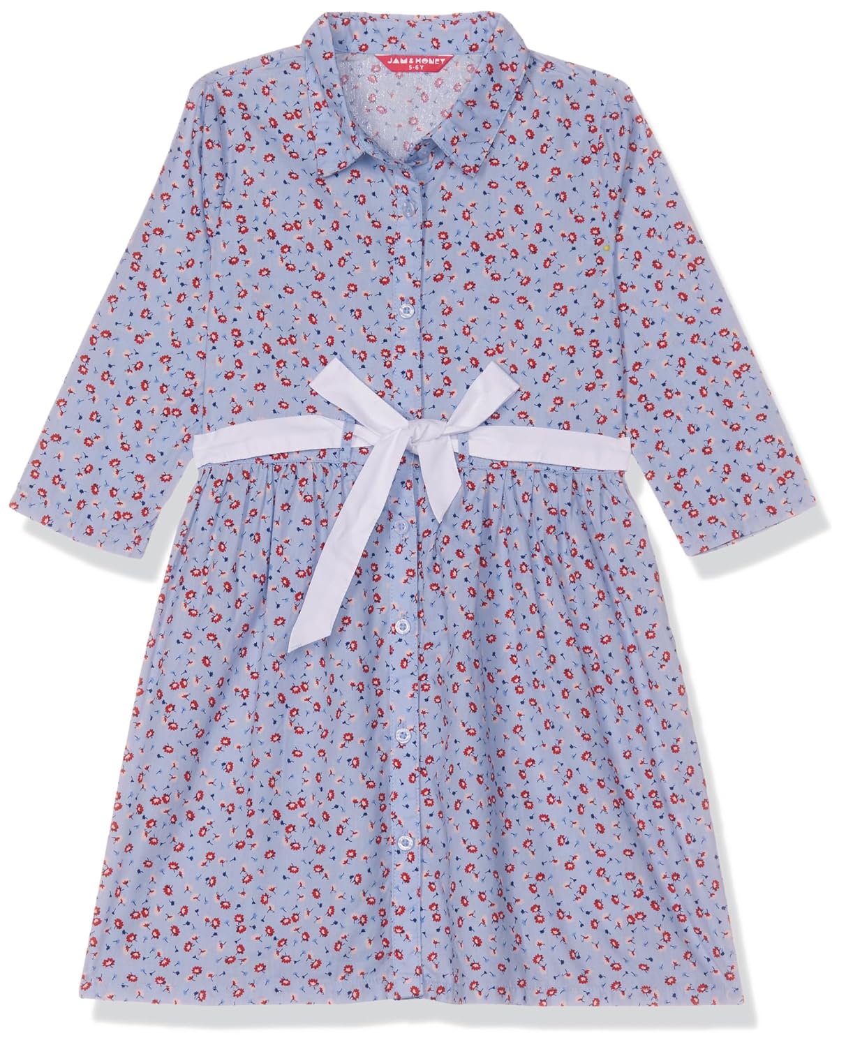Amazon Brand – Jam & Honey Girls Knee Length Dress | Cotton Frocks for Girls | Western Dress for Girls | Floral Printed Casual Dress for Girls | Ages 2-12 Amazon Brand – Jam & Honey Girls Knee Length Dress | Cotton Frocks for Girls | Western Dress for Girls | Floral Printed Casual Dress for Girls | Ages 2-12
