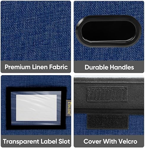 Miniatura 211 de BALEINE - Caja organizadora de archivos con tapa, organizador de carpetas plegable con riel de plástico, caja para carpetas colgantes para Gris