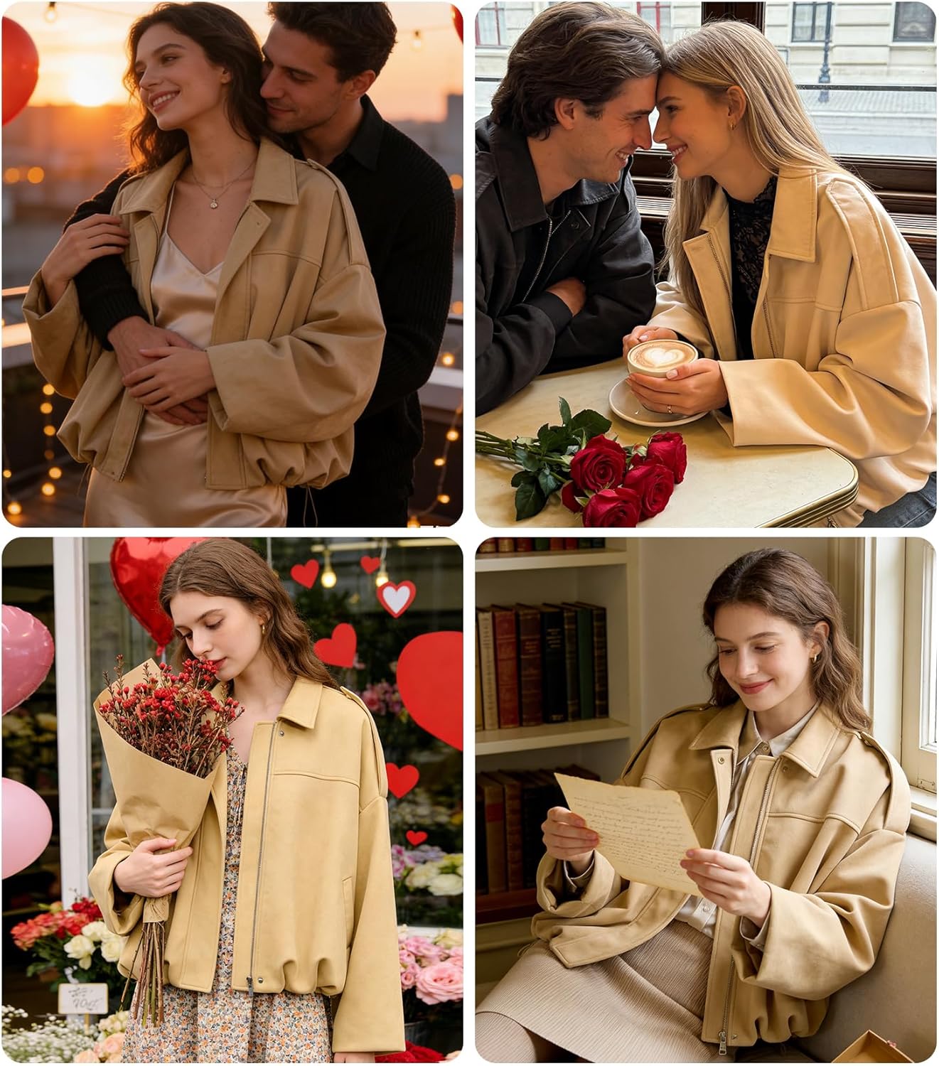 Womens Faux Suede Bomber Jacket Casual Lapel Pilot Cropped Coat Oversized Motorcycle Jackets 2025 Outerwear