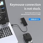USB 3.0 Hub, 4 Port USB Hub Splitter,Portable USB Adapter Mini Multiport Expander for Desktop, Laptop, Xbox, Flash Drive, HDD, Console, Printer, PC, Keyboards, HP, Dell