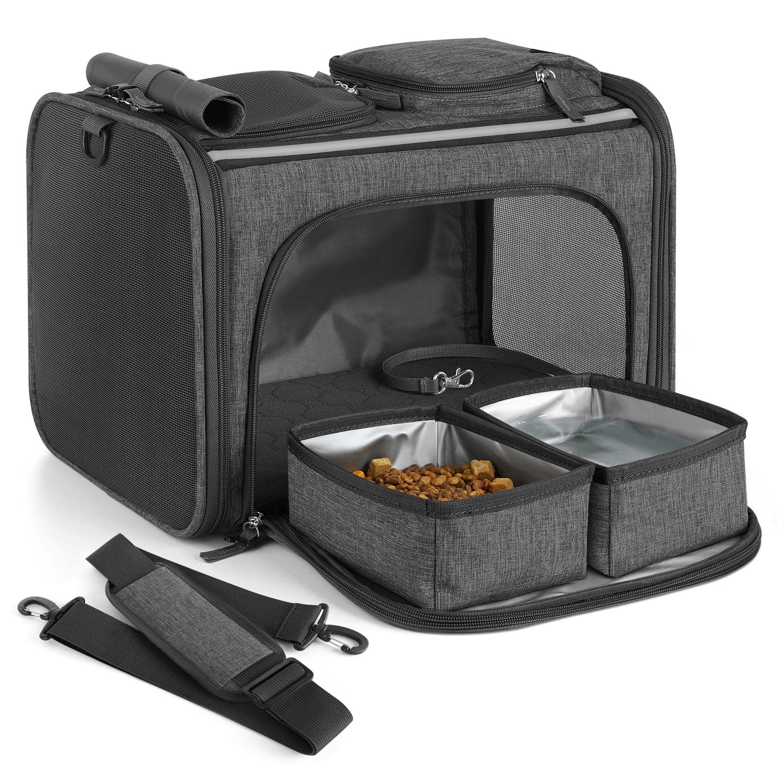 Buy Pawaboo Airline Approved Pet Carrier with 2 FoodGrade PVC Folding