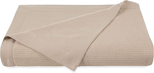 Miniatura 1 de Vellux Manta térmica 100% algodón suave, transpirable, acogedora y ligera de 10.25 ozm, para todas las estaciones, perfecta para usar en capas,