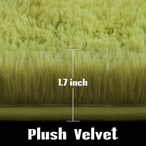 Miniatura 115 de Jelymark - Alfombra de interior peluda, mullida y supersuave para dormitorio, de 3 x 5 pies, para sala de estar, decoración del hogar, dormitorio