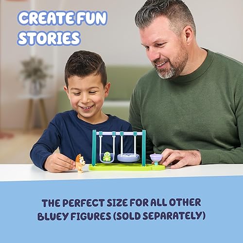 Vista 18 de Bluey Mini Home - Juego compacto de casa con asa de transporte, estuche de juego, tres habitaciones diferentes, cocina, dormitorio y baño, incluye